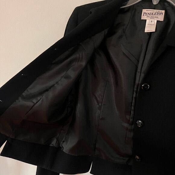Pendleton | black virgin wool women’s blazer - Picture 7 of 12